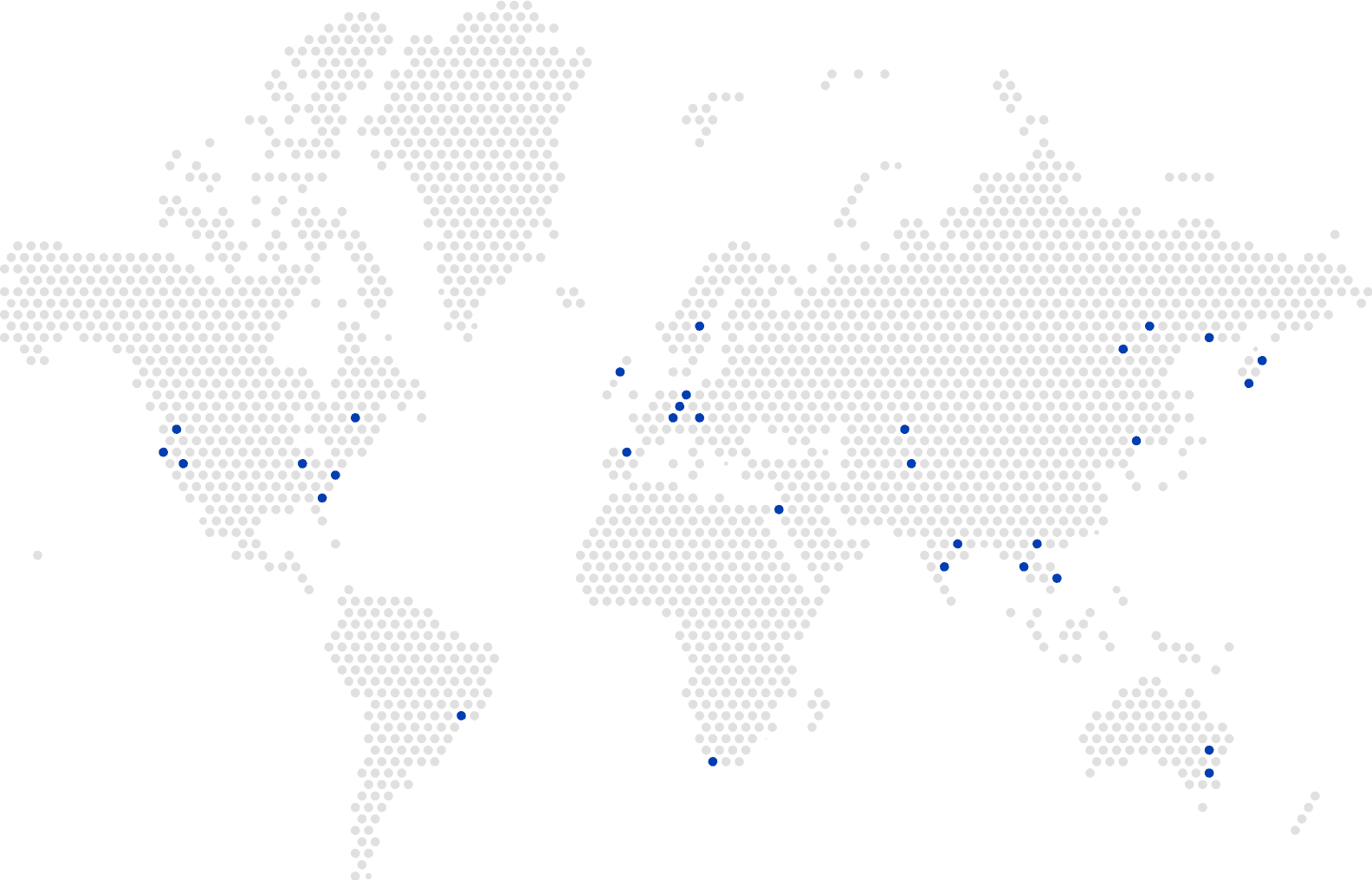 A worldmap showing edge locations