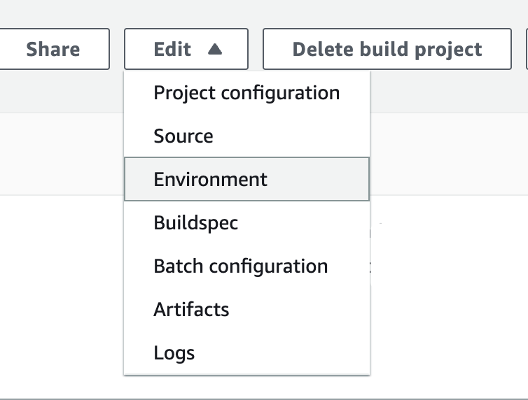 Editing Environment on AWS Console