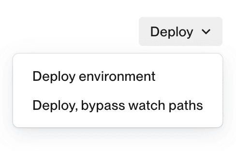 Manual trigger for deployment