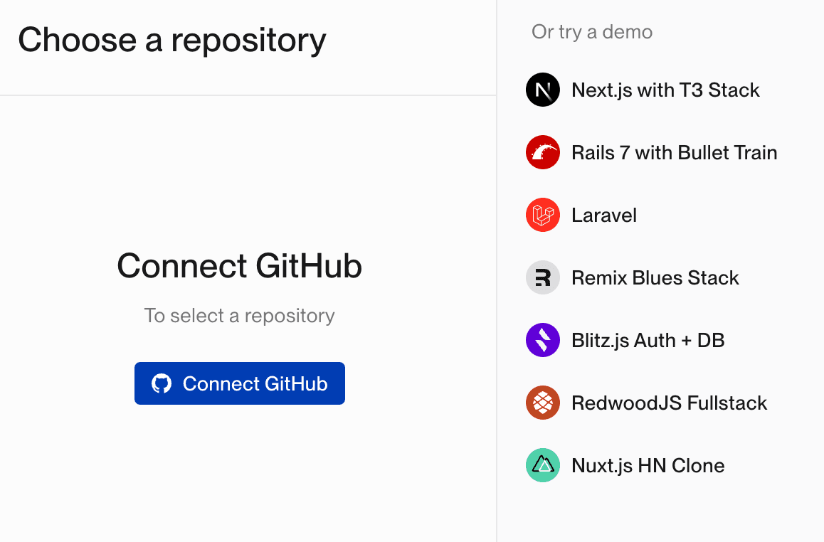 Starting Dashboard if GitHub isn't connected yet