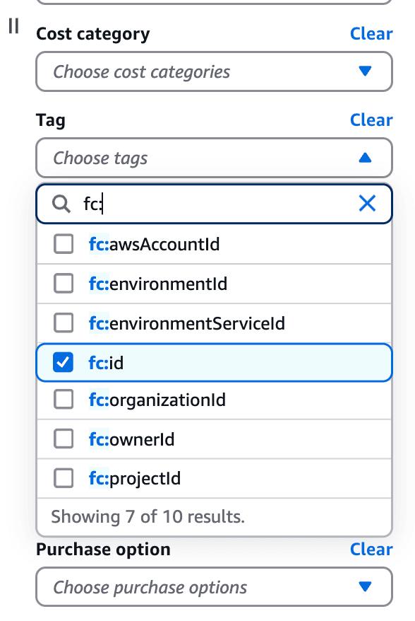 Filtering by tags in AWS Cost Explorer