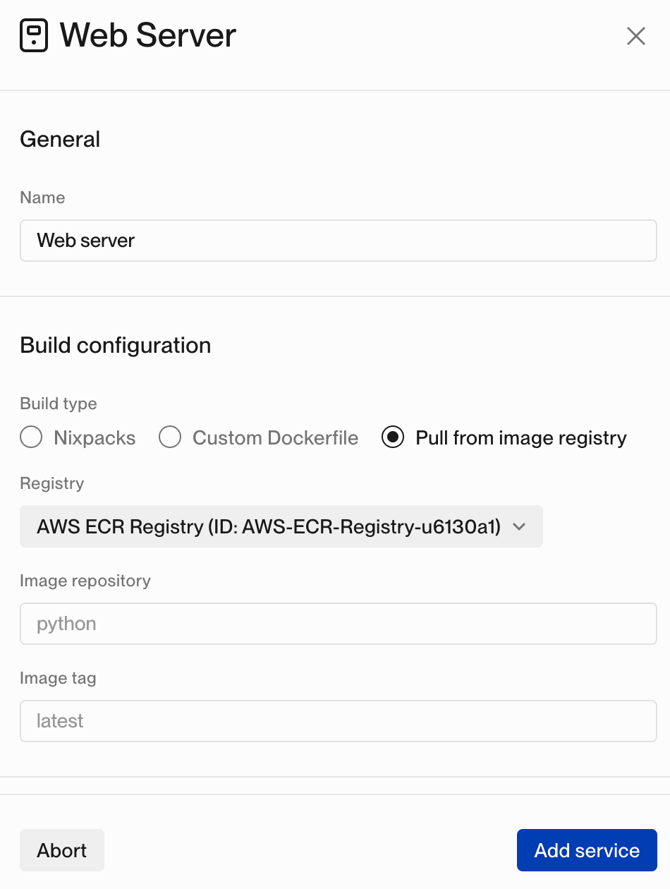 Configuring the Image Registry Build Type for ECR