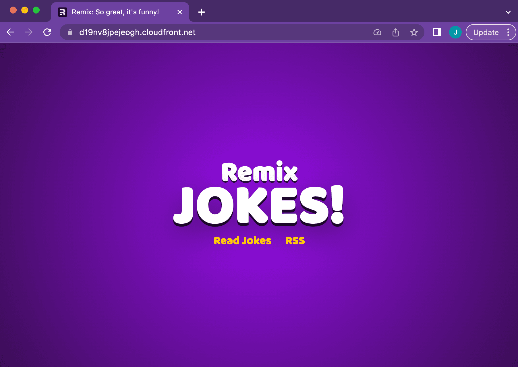 Remix Jokes App Running