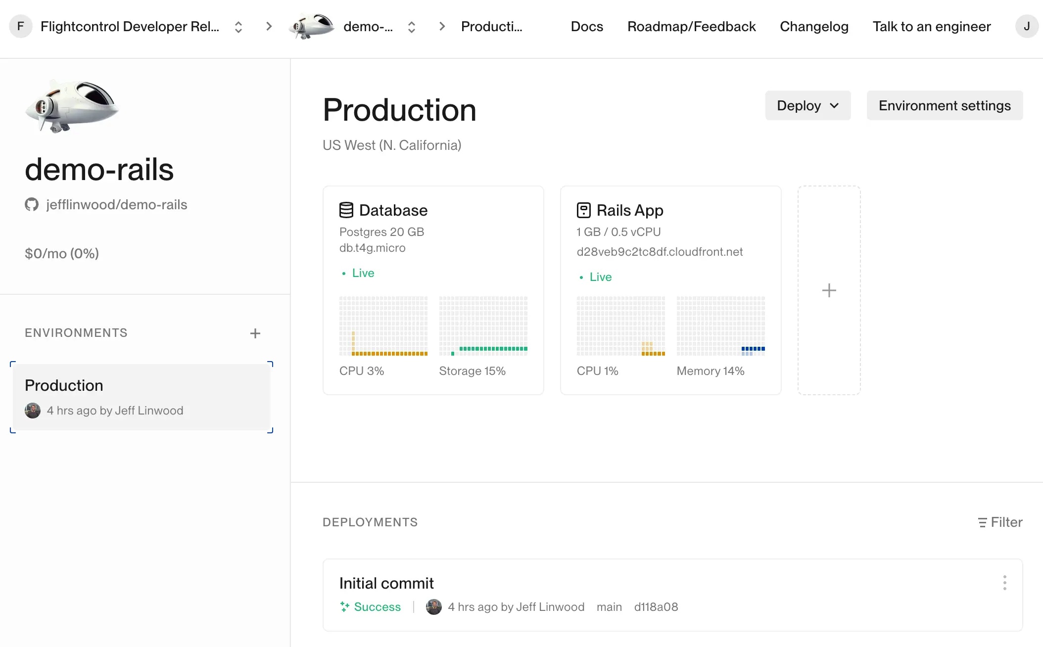 Successful Rails Deployment in Dashboard